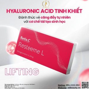 Dung dịch HA Trehalose tái tạo da chuyên sâu RetixC Resteeme L