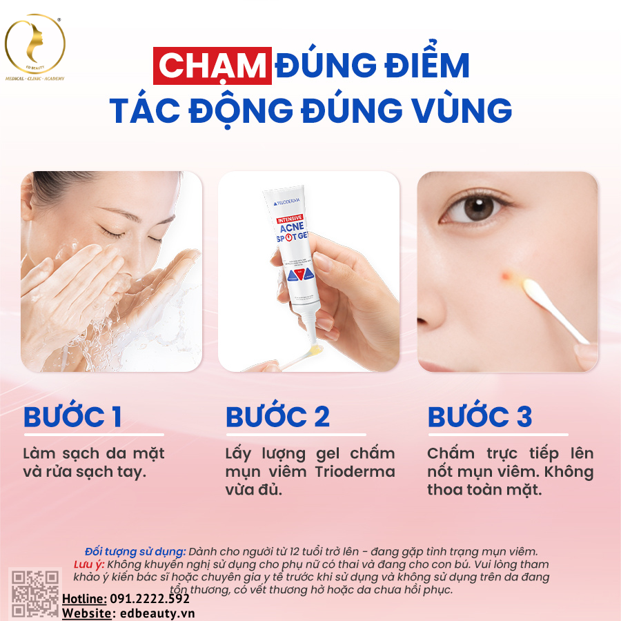 Chấm mụn viêm, sưng đỏ Trioderma Intensive Acne Spot Gel - Ảnh 4