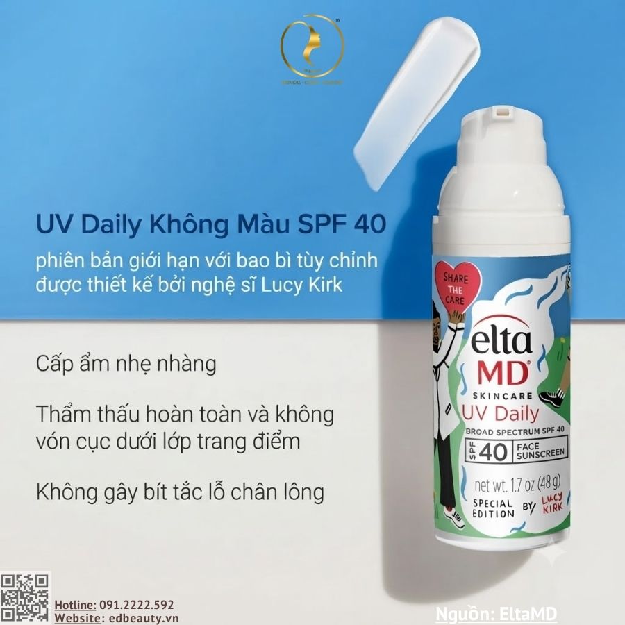 Kem chống nắng EltaMD UV Daily SPF 40 phiên bản giới hạn tại ED Beauty