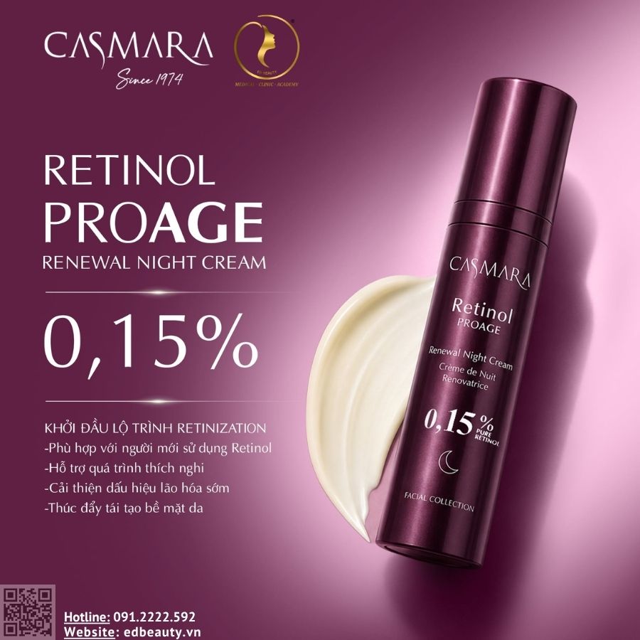 Kem dưỡng đêm trẻ hóa da Casmara Retinol Proage Renewal Night Cream - Ảnh 3