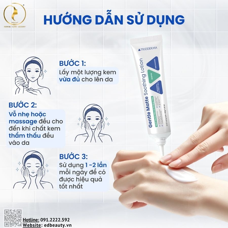 Lotion dưỡng da dầu mụn Trioderma Gentle Matte Soothing Lotion - Ảnh 4