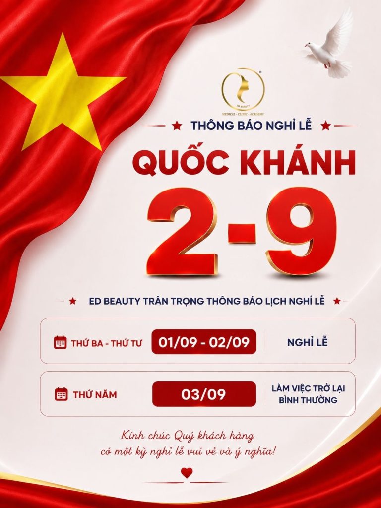 Thông báo lịch nghỉ lễ Quốc khánh 292026 tại Ed Beauty
