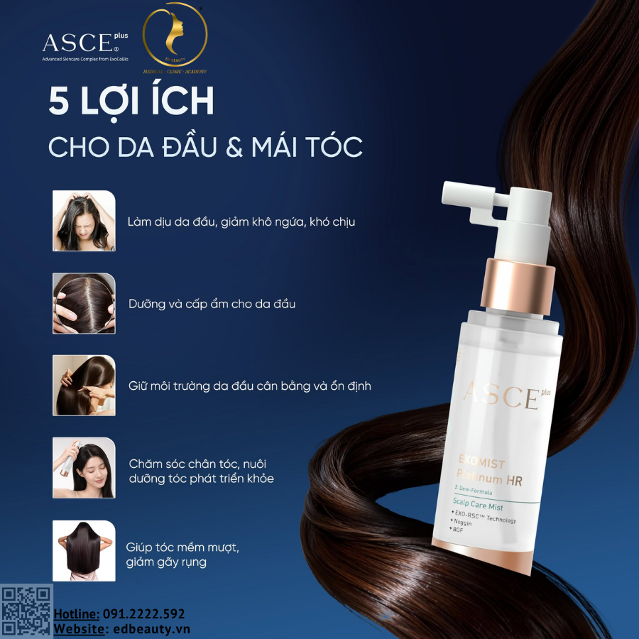Công dụng của ASCE Exomist Platinum HR
