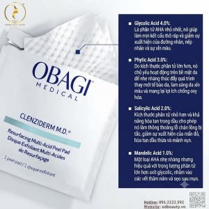 Thành phần M.D. Resurfacing Multi-Acid Peel Pads