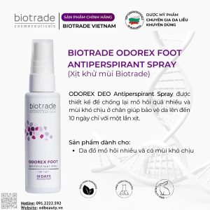 Xịt khử mùi hôi chân Biotrade Odorex Foot Antiperspirant Spray