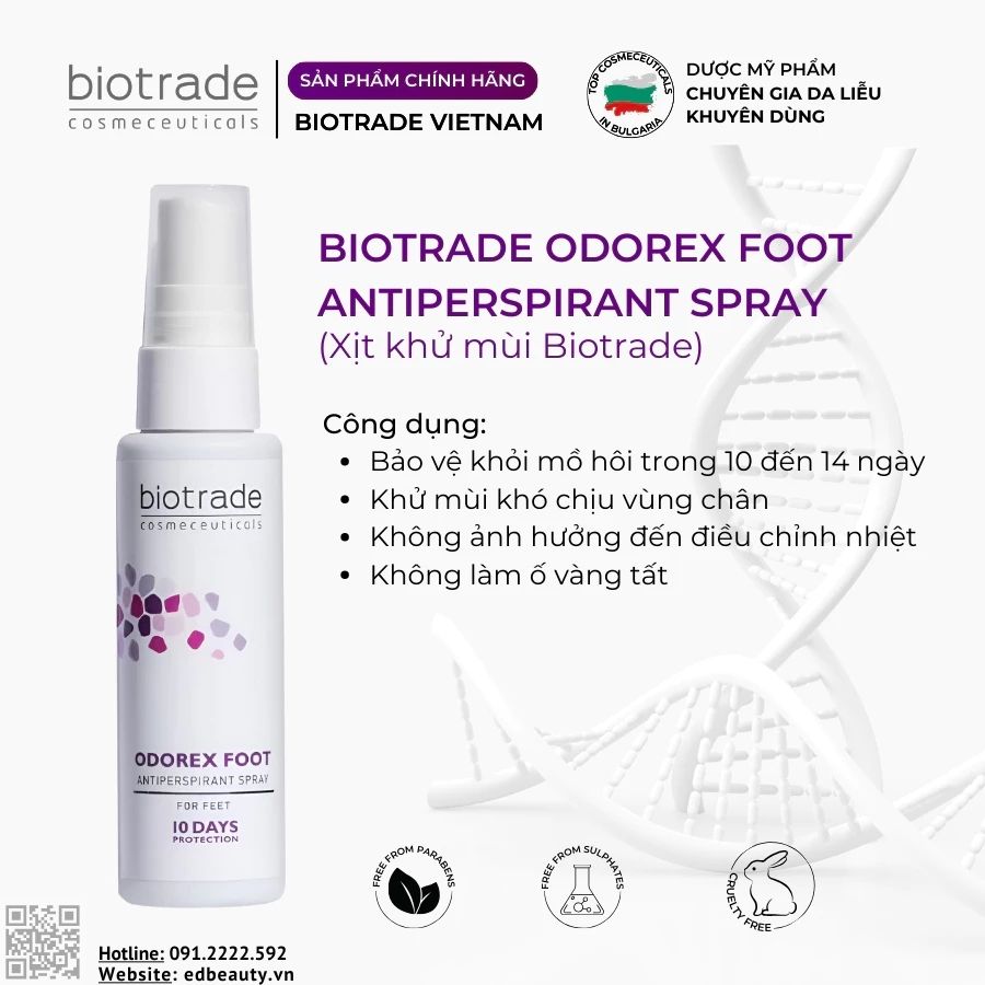 Hiệu quả khi dùng xịt khử mùi Odorex Foot