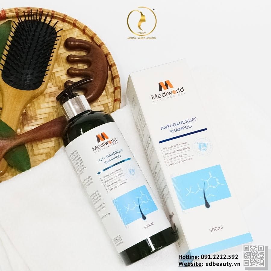 Dầu gội đầu giảm gàu, nhờn bết tóc Mediworld Anti-Dandruff Shampoo
