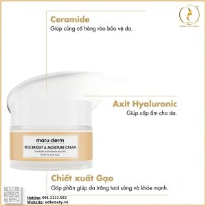 Thành phần kem dưỡng Maruderm Rice