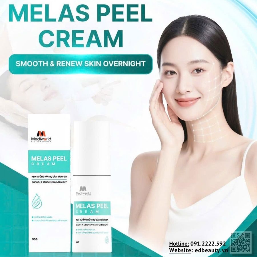 Kem dưỡng ẩm sáng mịn da Mediworld Melas Peel Cream