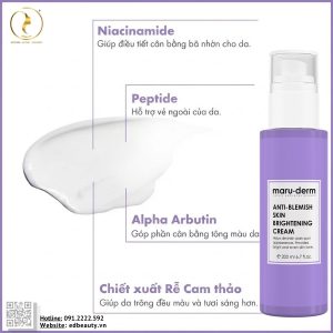 Kem dưỡng ẩm mờ thâm nám Maruderm Anti-Blemish Skin Brightening Cream