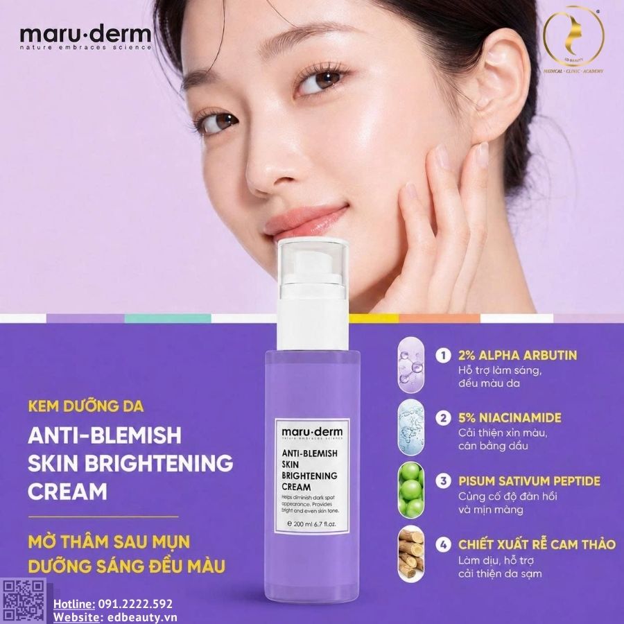 Thành phần cream Maruderm Anti-Blemish Skin Brightening