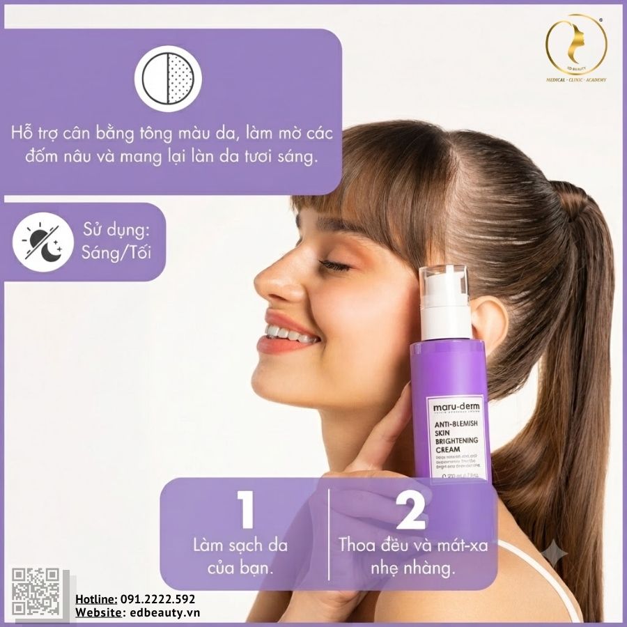 Kem dưỡng ẩm mờ thâm nám Maruderm Anti-Blemish Skin Brightening Cream