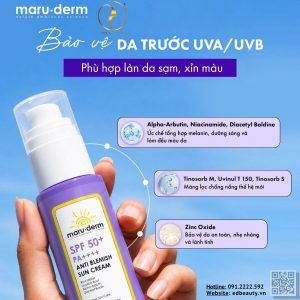 Hiệu quả khi dùng Maruderm SPF 50+ Anti Blemish