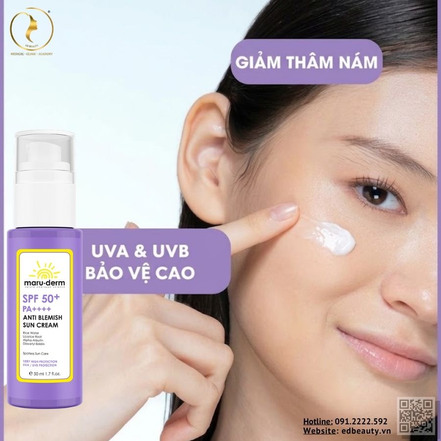 Kem chống nắng ngừa đốm sắc tố Maruderm SPF 50+ Anti Blemish Sun Screen - Ảnh 3