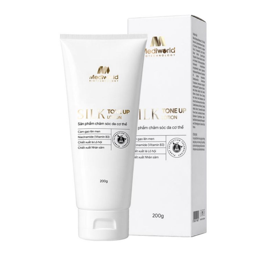 Mediworld Silk Tone Up Lotion dưỡng sáng body mịn màng