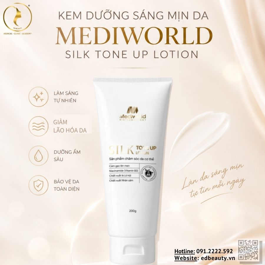Công dụng của Mediworld Silk Tone Up Lotion