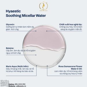 Thành phần Hyaestic Soothing Micellar Water