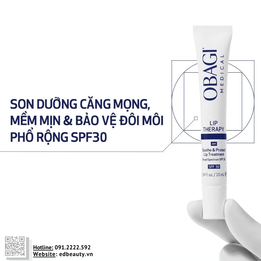 Son dưỡng môi cấp ẩm và chống nắng Obagi Lip Therapy SPF 30