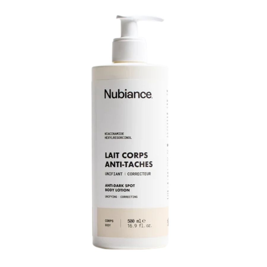 Sữa dưỡng thể mềm mại, sáng đều Nubiance Lait Corps Anti-Taches