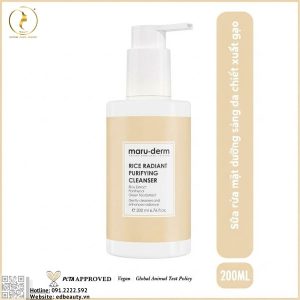 Sữa rửa mặt sáng mịn da MaruDerm Rice Radiant Purifying Cleanser