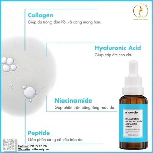 Thành phần serum Maruderm Hyaluronic Acid & Collagen