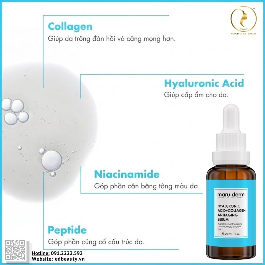 Thành phần serum Maruderm Hyaluronic Acid & Collagen