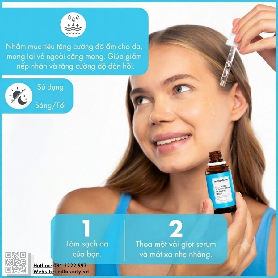 Cách sử dụng Maruderm Hyaluronic Acid + Collagen