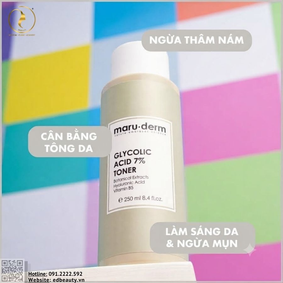 Tonic cải thiện da sần sùi, xỉn màu MaruDerm Glycolic Acid 7% Toner - Ảnh 5